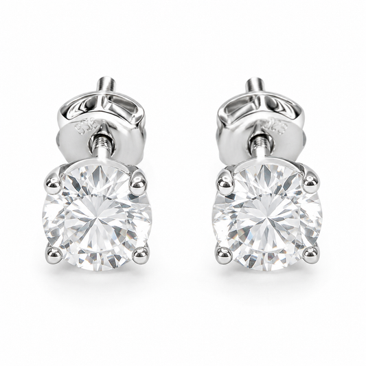 Aretes Diamante de Moissanita en Plata 925